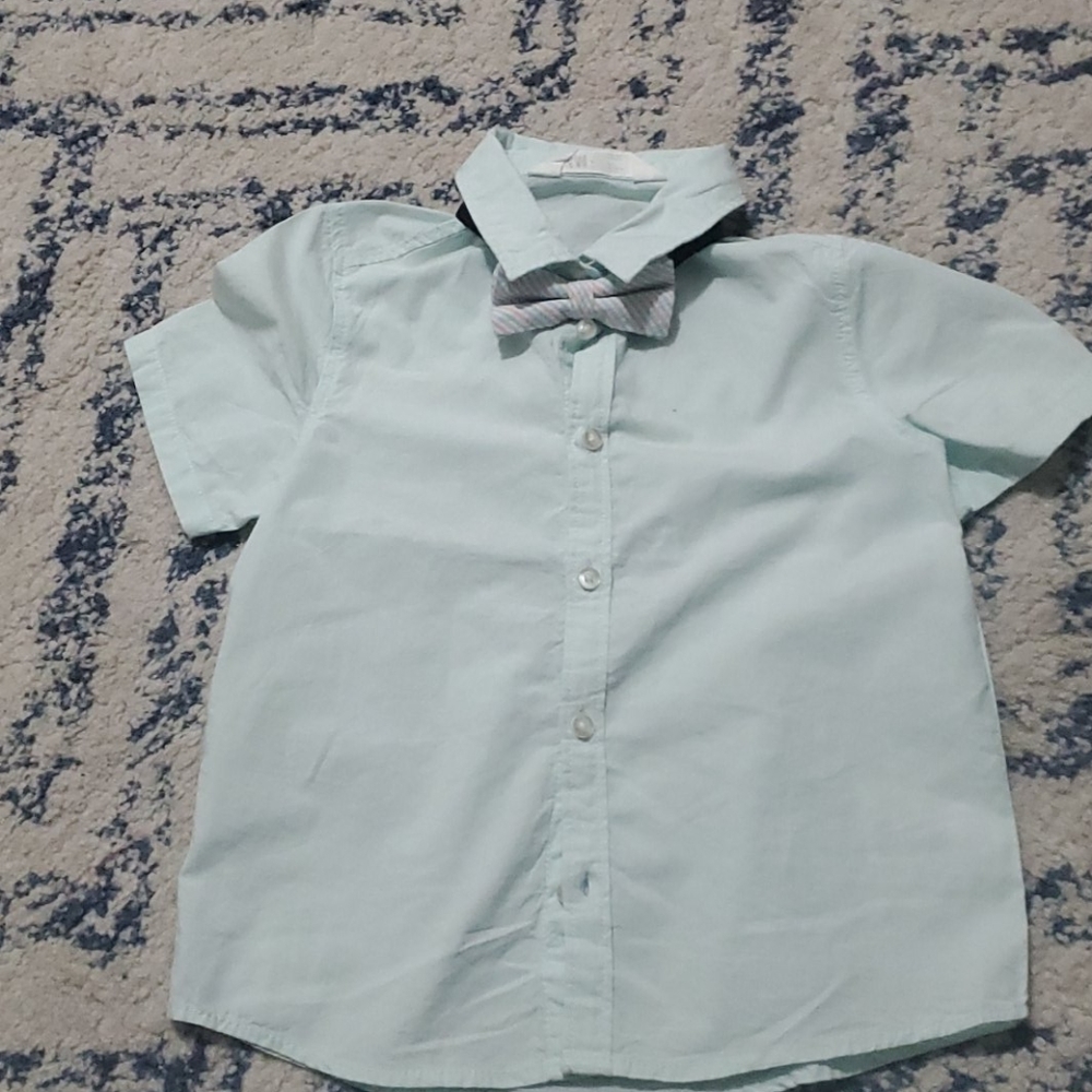 Button up with bow tie